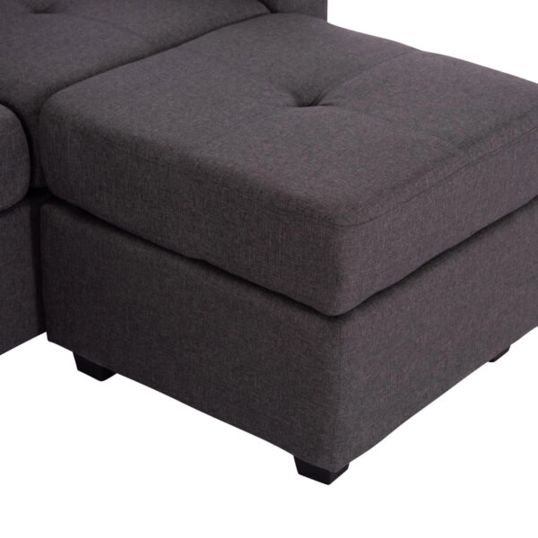 ΚΑΝΑΠΕΣ ΓΩΝΙΑ HM3004.02 ΑΡΙΣΤΕΡΗ ΚΑΙ ΔΕΞΙΑ ΜΕ ΓΚΡΙ ΥΦΑΣΜΑ 205X145X87Y εκ.