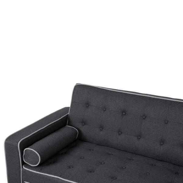 ΚΑΝΑΠΕΣ ΚΡΕΒΑΤΙ SALVADOR HM3150.01 ΓΚΡΙ ΜΕ 2 ΠΛΑΙΝΑ ΜΑΞΙΛΑΡΙΑ 224X88X84Y εκ.