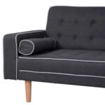 ΚΑΝΑΠΕΣ ΚΡΕΒΑΤΙ SALVADOR HM3150.01 ΓΚΡΙ ΜΕ 2 ΠΛΑΙΝΑ ΜΑΞΙΛΑΡΙΑ 224X88X84Y εκ.