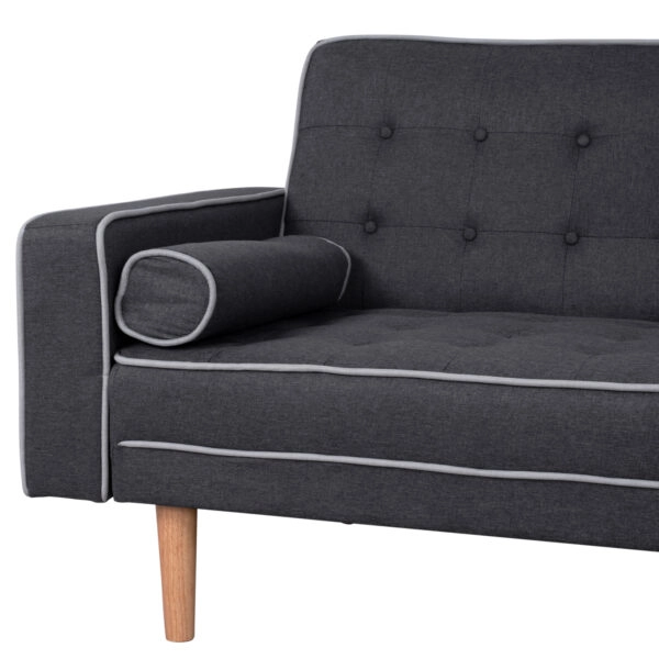 ΚΑΝΑΠΕΣ ΚΡΕΒΑΤΙ SALVADOR HM3150.01 ΓΚΡΙ ΜΕ 2 ΠΛΑΙΝΑ ΜΑΞΙΛΑΡΙΑ 224X88X84Y εκ.