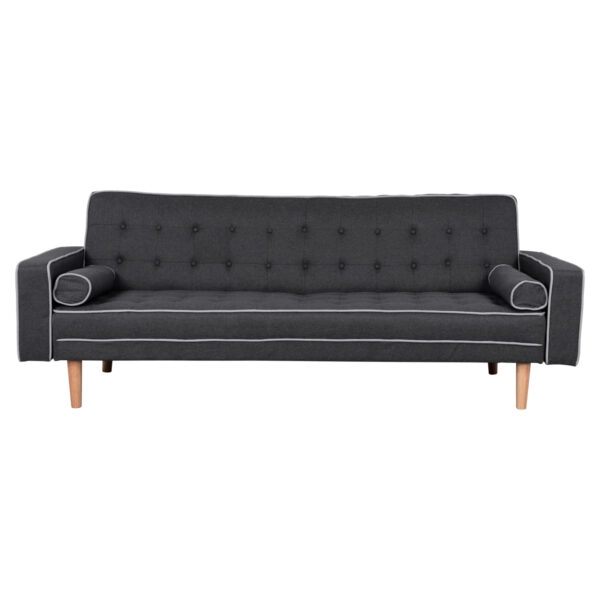 ΚΑΝΑΠΕΣ ΚΡΕΒΑΤΙ SALVADOR HM3150.01 ΓΚΡΙ ΜΕ 2 ΠΛΑΙΝΑ ΜΑΞΙΛΑΡΙΑ 224X88X84Y εκ.