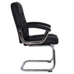 ΚΑΡΕΚΛΑ AMBREY HM1114 ΜΕ ΜΑΥΡΟ PU ΜΕ ΒΑΣΗ ΧΡΩΜΙΟΥ 61.5x62x98 cm.