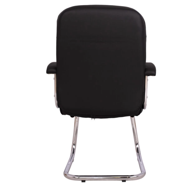 ΚΑΡΕΚΛΑ AMBREY HM1114 ΜΕ ΜΑΥΡΟ PU ΜΕ ΒΑΣΗ ΧΡΩΜΙΟΥ 61.5x62x98 cm.