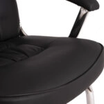 ΚΑΡΕΚΛΑ AMBREY HM1114 ΜΕ ΜΑΥΡΟ PU ΜΕ ΒΑΣΗ ΧΡΩΜΙΟΥ 61.5x62x98 cm.