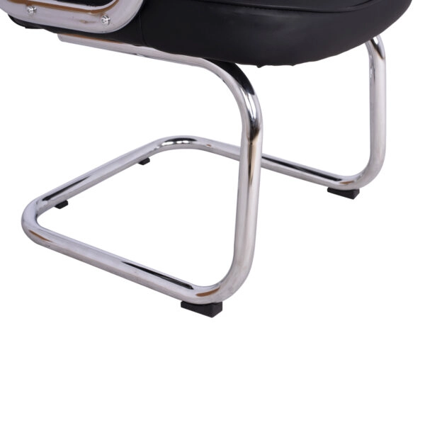 ΚΑΡΕΚΛΑ AMBREY HM1114 ΜΕ ΜΑΥΡΟ PU ΜΕ ΒΑΣΗ ΧΡΩΜΙΟΥ 61.5x62x98 cm.