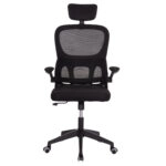 ΚΑΡΕΚΛΑ ΓΡΑΦΕΙΟΥ BASTON HM18236.01 ΜΑΥΡΟ MESH & PP ΣΚΕΛΕΤΟΣ 64x60x117-127Υεκ.