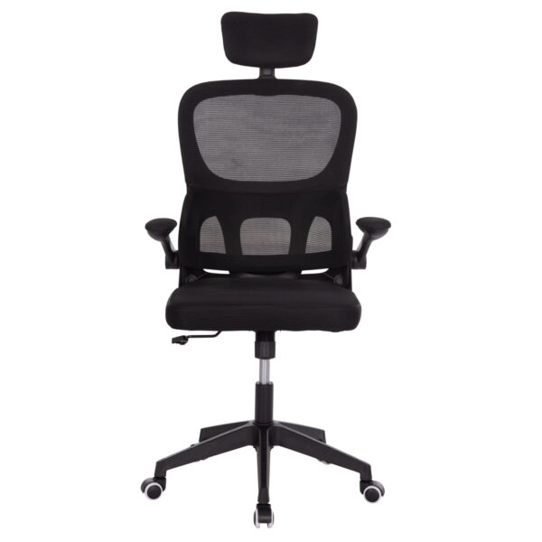ΚΑΡΕΚΛΑ ΓΡΑΦΕΙΟΥ BASTON HM18236.01 ΜΑΥΡΟ MESH & PP ΣΚΕΛΕΤΟΣ 64x60x117-127Υεκ.