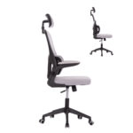 ΚΑΡΕΚΛΑ ΓΡΑΦΕΙΟΥ BASTON HM18236.02 ΓΚΡΙ MESH & ΜΑΥΡΟ PP ΣΚΕΛΕΤΟΣ 64x60x127Υεκ.
