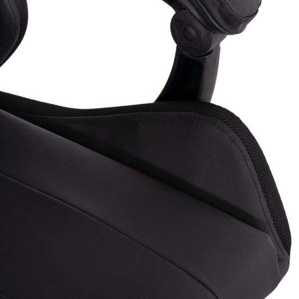ΠΟΛΥΘΡΟΝΑ GAMING DARREN HM1203.01 ΜΑΥΡΟ-ΚΟΚΚΙΝΟ PVC & NYLON 51x49x125Υεκ.