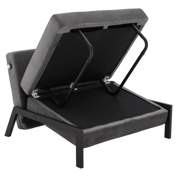 ΠΟΛΥΘΡΟΝΑ ΚΡΕΒΑΤΙ ΑΠΟ ΒΕΛΟΥΔΟ ΓΚΡΙ HM3078.11 95x92x66Υ εκ.