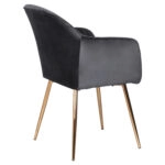 ΠΟΛΥΘΡΟΝΑΚΙ SAWYER ΒΕΛΟΥΔΟ ΓΚΡΙ ΜΕ ΧΡΥΣΑ ΠΟΔΙΑ HM8523.01 55Χ60Χ83Υ εκ.