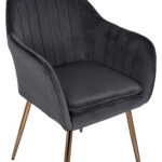 ΠΟΛΥΘΡΟΝΑΚΙ SAWYER ΒΕΛΟΥΔΟ ΓΚΡΙ ΜΕ ΧΡΥΣΑ ΠΟΔΙΑ HM8523.01 55Χ60Χ83Υ εκ.