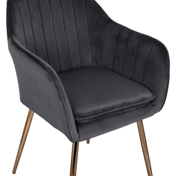 ΠΟΛΥΘΡΟΝΑΚΙ SAWYER ΒΕΛΟΥΔΟ ΓΚΡΙ ΜΕ ΧΡΥΣΑ ΠΟΔΙΑ HM8523.01 55Χ60Χ83Υ εκ.