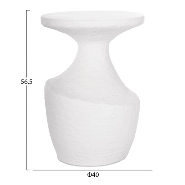 ΣΕΤ ΒΟΗΘΗΤΙΚΑ ΤΡΑΠΕΖΙΑ REBON 2ΤΜΧ HM21137.02 FIBER CEMENT ΣΕ ΛΕΥΚΟ--Φ40εκ & Φ27,5εκ