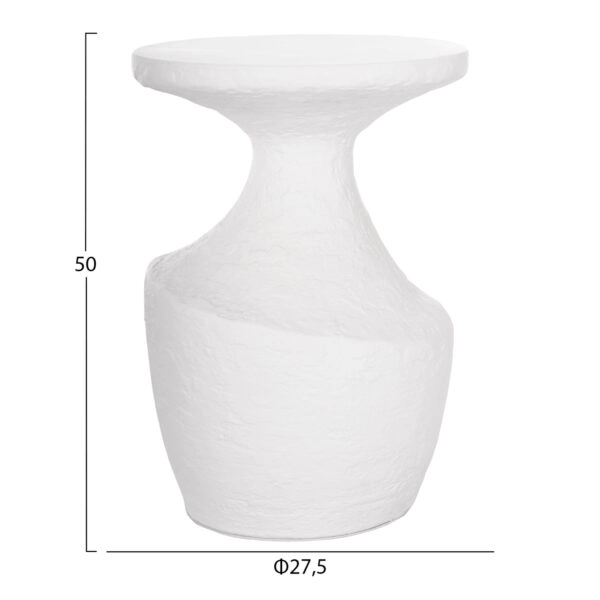 ΣΕΤ ΒΟΗΘΗΤΙΚΑ ΤΡΑΠΕΖΙΑ REBON 2ΤΜΧ HM21137.02 FIBER CEMENT ΣΕ ΛΕΥΚΟ--Φ40εκ & Φ27,5εκ