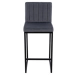 ΣΚΑΜΠΟ ΜΕΣΑΙΟΥ ΥΨΟΥΣ PIPER ΒΕΛΟΥΔΟ ΓΚΡΙ & ΜΑΥΡΟ ΜΕΤΑΛΛΙΚΟ ΣΚΕΛΕΤΟ HM8525.01 40x49x96Υ εκ.