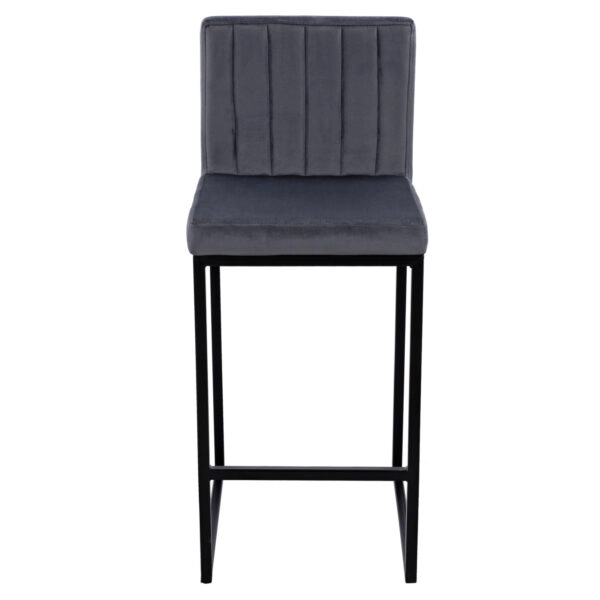 ΣΚΑΜΠΟ ΜΕΣΑΙΟΥ ΥΨΟΥΣ PIPER ΒΕΛΟΥΔΟ ΓΚΡΙ & ΜΑΥΡΟ ΜΕΤΑΛΛΙΚΟ ΣΚΕΛΕΤΟ HM8525.01 40x49x96Υ εκ.