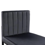 ΣΚΑΜΠΟ ΜΕΣΑΙΟΥ ΥΨΟΥΣ PIPER ΒΕΛΟΥΔΟ ΓΚΡΙ & ΜΑΥΡΟ ΜΕΤΑΛΛΙΚΟ ΣΚΕΛΕΤΟ HM8525.01 40x49x96Υ εκ.