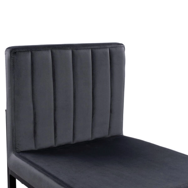 ΣΚΑΜΠΟ ΜΕΣΑΙΟΥ ΥΨΟΥΣ PIPER ΒΕΛΟΥΔΟ ΓΚΡΙ & ΜΑΥΡΟ ΜΕΤΑΛΛΙΚΟ ΣΚΕΛΕΤΟ HM8525.01 40x49x96Υ εκ.