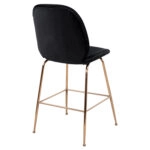 ΣΚΑΜΠΟ ΜΕΣΑΙΟΥ ΥΨΟΥΣ NORA HM8524.04 ΒΕΛΟΥΔΟ ΜΑΥΡΟ & ΧΡΥΣΟ ΜΕΤΑΛΛΙΚΟ ΣΚΕΛΕΤΟ 48x61x103Υ εκ.