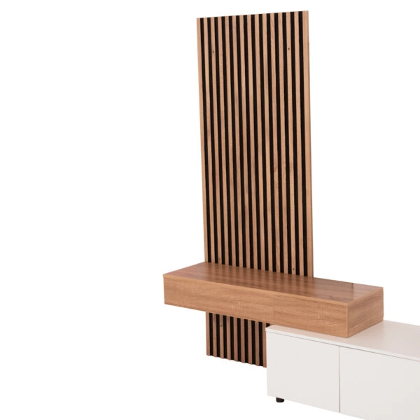 ΣΥΝΘΕΣΗ ΤΗΛΕΟΡΑΣΗΣ DORT HM18076.01 ΜΕΛΑΜΙΝΗ ΣΕ ΣΟΝΑΜΑ-ΛΕΥΚΟ 249.5x42.2x199.5Υεκ