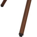 ΤΡΑΠΕΖΙ ΑΛΟΥΜΙΝΙΟΥ MOSES Φ70x76 εκ. BAMBOO LOOK HM5532.03 ΚΑΦΕ ΜΕ ΓΥΑΛΙ