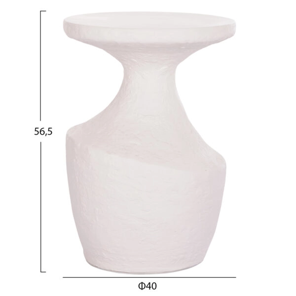 ΤΡΑΠΕΖΙ ΒΟΗΘΗΤΙΚΟ REBON HM18156.02L FIBER CEMENT ΣΕ ΛΕΥΚΟ--Φ40x56.5Υεκ.