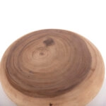 ΤΡΑΠΕΖΙ ΒΟΗΘΗΤΙΚΟ PUFFAT HM18172.02 FIBER CEMENT ΛΕΥΚΟ- ΞΥΛΟ TEAK TOP Φ45x46Υεκ.