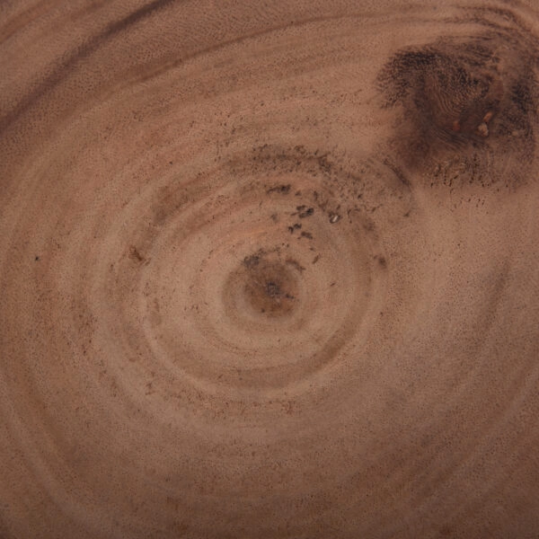 ΤΡΑΠΕΖΙ ΒΟΗΘΗΤΙΚΟ PUFFAT HM18172.02 FIBER CEMENT ΛΕΥΚΟ- ΞΥΛΟ TEAK TOP Φ45x46Υεκ.