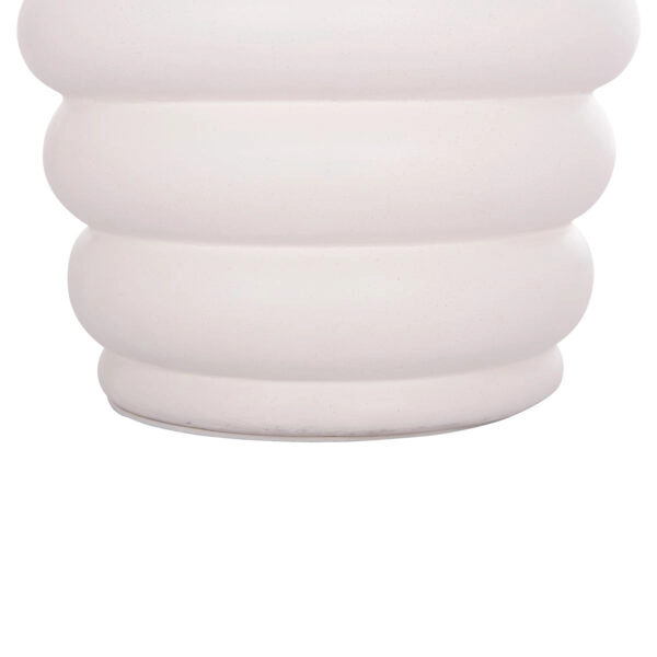 ΤΡΑΠΕΖΙ ΒΟΗΘΗΤΙΚΟ PUFFAT HM18172.02 FIBER CEMENT ΛΕΥΚΟ- ΞΥΛΟ TEAK TOP Φ45x46Υεκ.