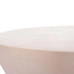ΤΡΑΠΕΖΙ ΣΑΛΟΝΙΟΥ ΣΤΡΟΓΓΥΛΟ ALLAN HM18162.02 FIBER CEMENT ΣΕ ΛΕΥΚΟ--Φ92x49Υεκ.