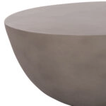 ΤΡΑΠΕΖΙ ΣΑΛΟΝΙΟΥ ΣΤΡΟΓΓΥΛΟ ALLAN HM18162.03 FIBER CEMENT ΣΕ ΓΚΡΙ--Φ92x49Υεκ.