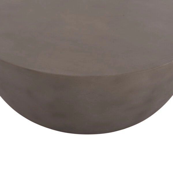 ΤΡΑΠΕΖΙ ΣΑΛΟΝΙΟΥ ΣΤΡΟΓΓΥΛΟ ALLAN HM18162.03 FIBER CEMENT ΣΕ ΓΚΡΙ--Φ92x49Υεκ.