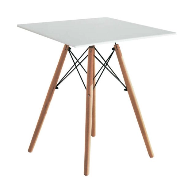 RANDY OFF WHITE 70X70Χ72εκ. ΤΡΑΠΕΖΙ ΞYΛO/MDF - ΞΥΛΟ - ΛΕΥΚΟ