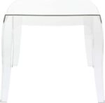 QUEEN CLEAR TRANSP.(Σ4)51Χ51Χ43εκ. ΤΡΑΠΕΖΙ - ΑΚΡΥΛΙΚΟ - CLEAR