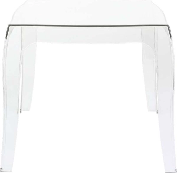 QUEEN CLEAR TRANSP.(Σ4)51Χ51Χ43εκ. ΤΡΑΠΕΖΙ - ΑΚΡΥΛΙΚΟ - CLEAR