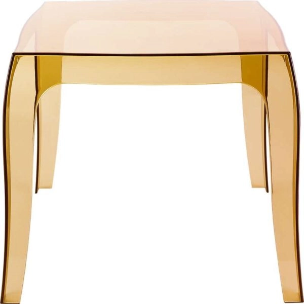 QUEEN AMBER TRANSP.(Σ4)51Χ51Χ43εκ. ΤΡΑΠΕΖΙ - ΑΚΡΥΛΙΚΟ - AMBER