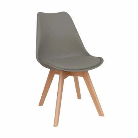LOGAN PLUS GREY(Σ4)ΚΑΡ/ΔΕΡΜ/ΡΡ - ΞΥΛΟ/PP/PU - ΓΚΡΙ
