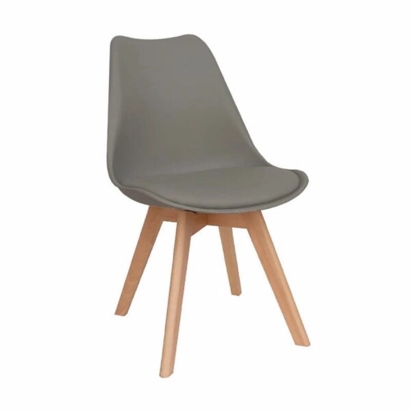 LOGAN PLUS GREY(Σ4)ΚΑΡ/ΔΕΡΜ/ΡΡ - ΞΥΛΟ/PP/PU - ΓΚΡΙ