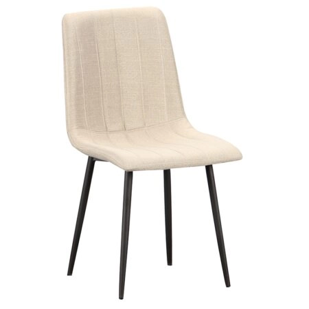 Καρέκλα Τραπεζαρίας 4τμχ Dora Beige Ύφασμα 45x53x48-86εκ. - ΥΦΑΣΜΑ - BEIGE