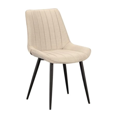 Καρέκλα Τραπεζαρίας Μεταλλική 4τμχ Bony Beige Ύφασμα 53x58x47-87εκ. - ΥΦΑΣΜΑ - ΜΠΕΖ