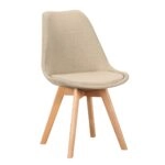 Καρέκλα Τραπεζαρίας Ξύλινη 4τμχ Billy Beige Ύφασμα 49x55x47-83εκ. - ΞΥΛΟ/PP/ΥΦΑΣΜΑ - BEIGE