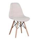 Καρέκλα Ξύλινη 4τμχ Lily Beige Ύφασμα 44x51x45-83εκ. - ΞΥΛΟ/PP/ΥΦΑΣΜΑ - BEIGE