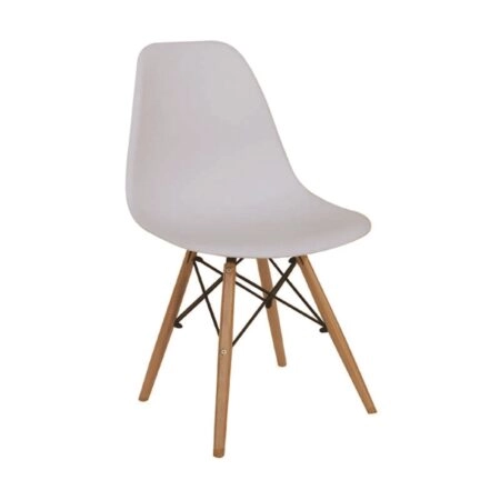 Καρέκλα Τραπεζαρίας Ξύλινη 4τμχ Loft Λευκό PP 46x52x43-82.5εκ. - ΞΥΛΟ/PP - ΛΕΥΚΟ
