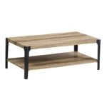 ELDA OAK 110Χ60Χ42εκ.ΤΡΑΠΕΖΙ ΣΑΛΟΝΙΟΥ - ΜΕΤΑΛΛΟ/MDF/3D PAPER - SONOMA OAK