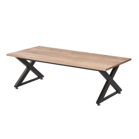DARYL L.OAK 120Χ60Χ40εκ.ΤΡΑΠΕΖΙ ΣΑΛΟΝΙΟΥ - ΜΕΤΑΛΛΟ/MDF/3D PAPER - SONOMA OAK