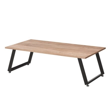 ASIA L.OAK 120Χ60Χ40εκ.ΤΡΑΠΕΖΙ ΣΑΛΟΝΙΟΥ - ΜΕΤΑΛΛΟ/MDF/3D PAPER - SONOMA OAK