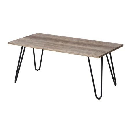 LORETO OAK 105Χ50Χ45εκ.ΤΡΑΠΕΖΙ ΣΑΛΟΝΙΟΥ - ΜΕΤΑΛΛΟ/MDF/3D PAPER - SONOMA OAK