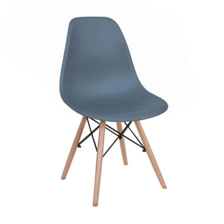 Καρέκλα Τραπεζαρίας Ξύλινη 4τμχ Loft Γκρί PP 46x52x43-82.5εκ. - ΞΥΛΟ/PP - ΓΚΡΙ