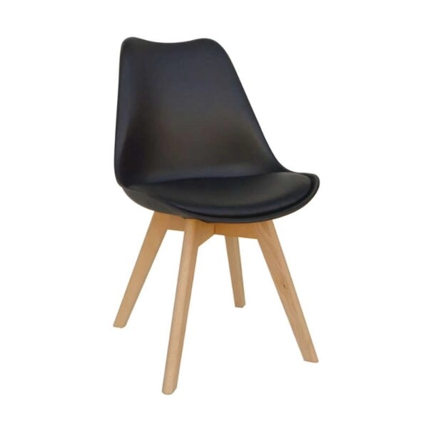 Σετ Τραπεζαρίας Logan Plus Black Randy 5τμχ 120Χ80X72εκ. - ΞΥΛΟ/PP/PU - BLACK